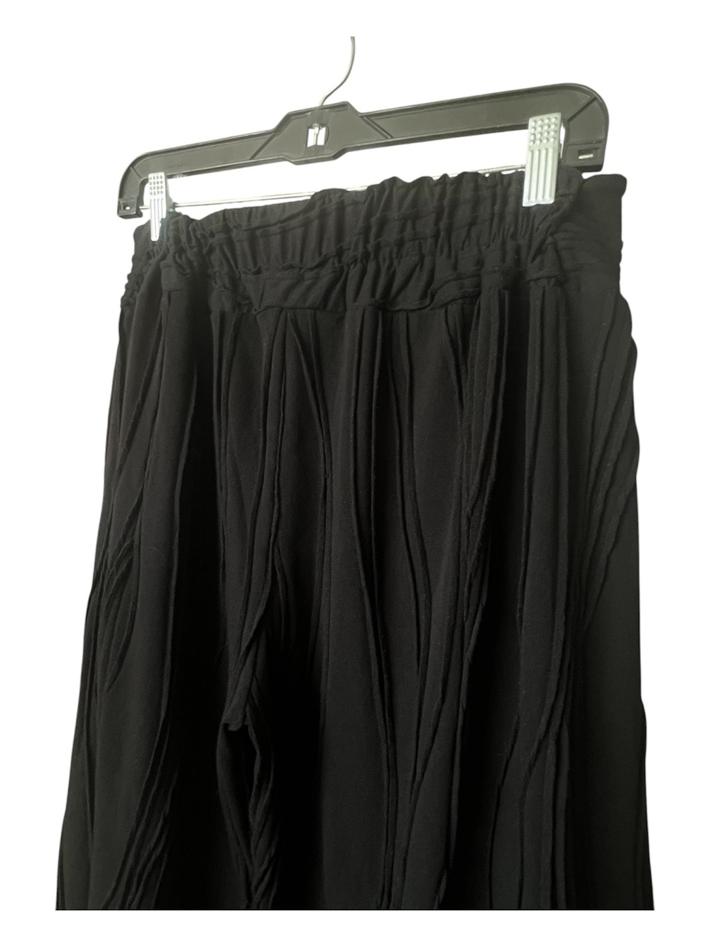 Windhorse Wide Leg Textured Boho Flowy Pants Stretch Lightweight Blk SZ L/XL - Picture 5 of 8